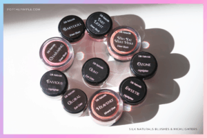 silk naturals mineral makeup swatches and review, silk naturals haul, mineral blush, mineral highlighter
